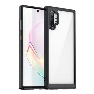 Xundd Amour Case for Samsung Galaxy Note 10 Plus Drop Protection Clear Hard Acrylic Case Soft TPU Bumper(Guard from Scratch/Drop/Fingerprint) Slim Cover