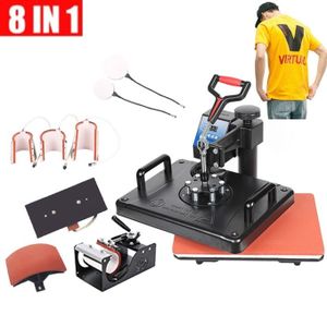 Heat Press Machine 8 In 1 Bundle Vinyl Sublimation Pressing Shirt Printing
