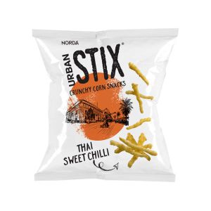 Urban Stix Crunchy Corn Snacks - Thai Sweet Chilli - 35g (Pack of 10)