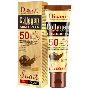 Disaar   Collagen Snail Extract Sunscreen 50 SPF PA+++ UVA/UVB Hight Protection Sensetive Skin Water Resistant Moisture 50g