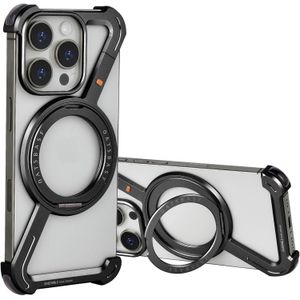 iPhone 15 Pro Max Slim Metal Case – Borderless Design with Built-In MagSafe Ring and Anti-Drop Feature