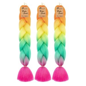 Ombré Braids KE 3 packs D3 Ombre Braid Rainbow Ombre Braiding Hair Rainbow Ombre Braid