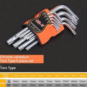 Torx Allen Key Wrench Set With Hole T10-T50 9PCs