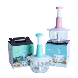 Vegetable Chopper Manual Hand Press Food Processor Manual Vegetable Chopper Salad Cube Food Chopper Easy Clean Rotary Cube Meat Grinder Mixer for Onion