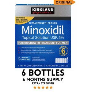 Kirkland Minoxidil 5% Extra Strength Hair Regrowth Treatment 6 Months