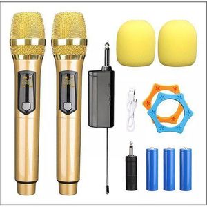 BOMGE  Wireless Handheld Microphone,Metal Dual VHF Cordless Dynamic
