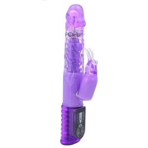 G Spot Rabbit SILICON battery powered Vibrator 12 Vibration Models Double Stimulation Sex Toys Dildo For Women Masturbation Ribbed 