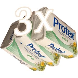 Protex 3X Herbal ANTIGERM BATHING BAR With Flaxseed Oil PROTECTS AGAINST 99.9% OF GERMS cf