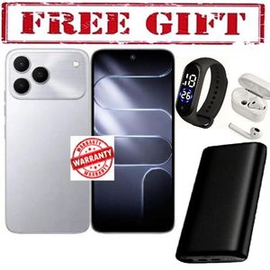Tecno SPARK 50 4G 128GB ROM+ 8GB RAM 6.78" SCREEN 120Hz Refresh Rate 7000mAh Battery 50MP CAMERA ANDROID 16  COMES WITH FREE    STRAP WATCH , POWERBANK AND AIRPODS FOR YOU  gray