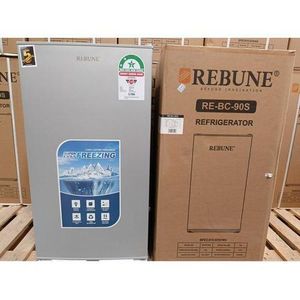 Rebune 90 litres dark silver single door refrigerator with free guard