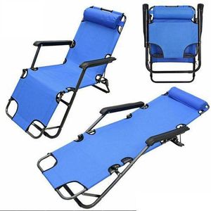 Outdoor Folding Chaise Lounge Chair, Adjustable Portable Lightweight Reclining Garden Sun Lounger Camping Bed for Patio, Deck, and Poolside