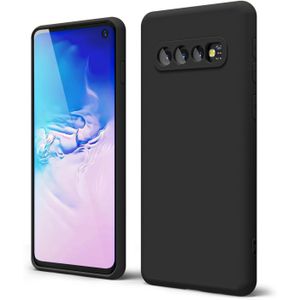 Soft Silicone Slim Fit Cover Anti-Scratch Shockproof Case for Samsung Galaxy S10 - Black