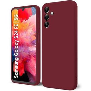 Silicone Back Case Cover For Samsung Galaxy S24 FE 5G Back Cover Camera Protection Soft Silicon Protective Back Cover Designed For Samsung Galaxy S24 FE 5G