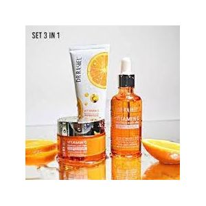 Dr. Rashel Vitamin C 3 IN 1 Face SET-Facial Cleanser, Serum + Cream