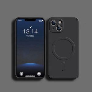 Magnetic Silicone Case For IPhone 13 Pro, Black