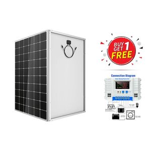 Sunnypex 200W Solar Panel 200 W Monocrystalline All Weather Solar Panel + Free 30A Solar Charge Controller 
