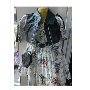 Baby Girls  Dress with sling bag-Black