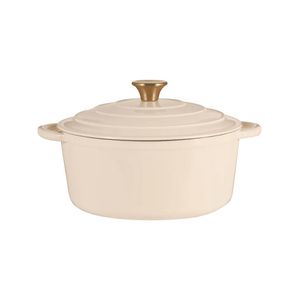 24cm Cast Iron Casserole Pot – 4.2L Enamel Dutch Oven with Lid for Cooking & Baking