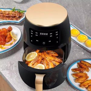 REKI 6L Digital Touch Air Fryer, 2400W High-Performance Multifunction Cooker, Sleek Black Design for Healthy Cooking