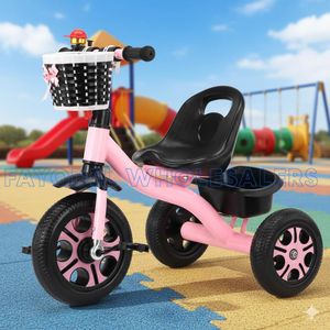 Tricycle Kids Trike Age 1–4 Years– Red  Toddler 3-Wheel Ride-On