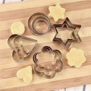 12Pcs Stainless Steel Fondant Biscuit Cookie Cutter Baking