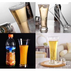 350ml Clear Tapered Cocktail & Juice Serving Glass – Durable Thick Glass Drinkware 6 PCS