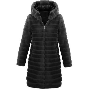 Luxurious Faux Fur Hooded Puffer Coat