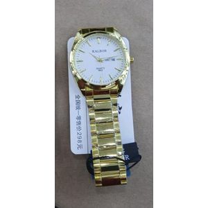 Elegant Kalbor Gents Watch Featuring Analogue Display and Battery Powered Precision - White Display