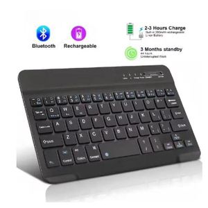 Bluetooth 10inch Wireless Ultra Slim Keyboard FOR PC & Smart TV7 Colors Backlit Rechargeable Keyboard 