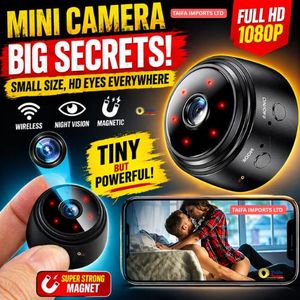 MINI SECRET WIRELESS WIFI SPY HIDDEN CCTV CAMERA WITH MOTION DETECTION - 1080P SPY SECURITY SURVEILLANCE CAMERAS - 200mAh Built-in Battery