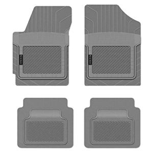 MB 4-Piece Continental Carmat Grey – Universal Car Floor Mat Set – Durable PVC, Easy to Clean