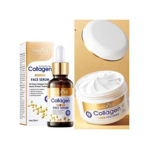 SADOER Nourishing 2 in 1 Anti Aging Collagen Face Serum+ Collagen Cream, Skin Firming, Brighten Skin Tone