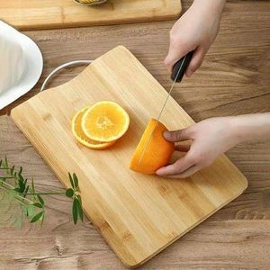 Double Sided Bamboo Wooden Household Cutting Boards with Hanging Design