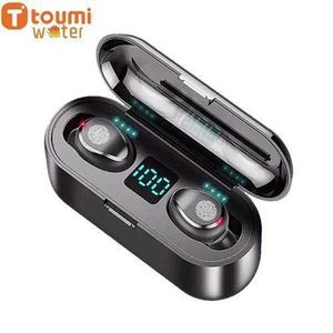OVO TOUMI F9 Bluetooth Wireless Earphone 2000mAh Battery And 3C Storage Bag-Black ZW