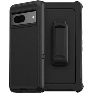 Otter Box Defender Series Case - BLACK, Rugged & Durable, Shockproof with Charging Port Protection, Includes Holster Clip Kickstand Cover for Google Pixel 7A