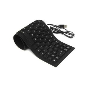 Genuine Flexible USB External Keyboard - Black