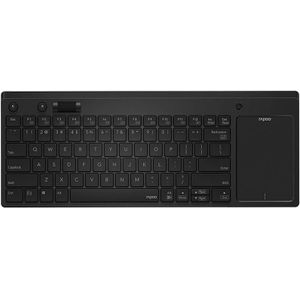 Rapoo  K2800 Wireless Multimedia Keyboard with Touchpad – 2.4GHz, Smart TV Control, Plug & Play, Black