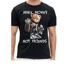 Graphic Tshirt Streetwear - Make Money Not Friends BROWN
