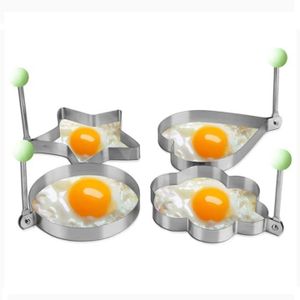 2pcs Stainless Steel Egg Rings, Frying Egg Molds for Breakfast, Pancake Maker Shapes