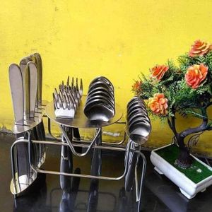 24Pc Stainless Steel Cutlery Set With Stand