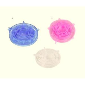 6PCs Reusable Microwave & Freezer Safe Silicone Food Covers