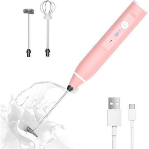 2 In1 Electric Milk Frother, Rechargeable Hand-Held Electric Milk Frother 3 Adjustable USB Charging Can Be Used For Coffee Protein Drinks Matcha Coffee Whisk