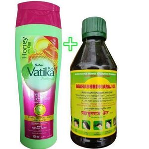 Vatika Repair & Restore Shampoo 400ml+Mahabhrigraj Hair Loss Oil bc