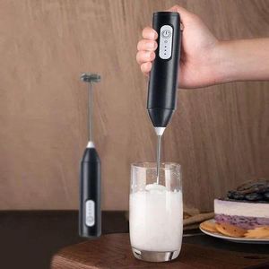 Mini Electric Milk Frother Rechargeable Whipper 3 Modes Handheld Milk Frother With Detachable Probe Foam Maker Blender