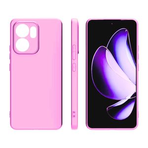 Soft Silicone Slim Fit Cover Anti-Scratch Shockproof Case for OPPO Reno 14 F - Pink