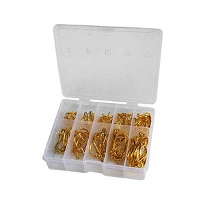 500PCS Fishing Hook, 3#-12# Barbed Hooks, Carbon Steel Eyed Sea Fish Hooks,  Carp Circle Hooks with Storage Box for Freshwater Saltwater Fish Trackle