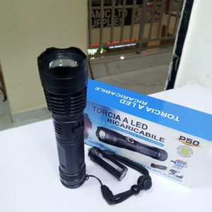 P50 Tactical LED Flashlight – 2000 Lumens Rechargeable Zoom Torch with SOS Mode