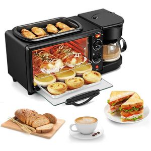 Sokany 3 In 1 Breakfast Maker Sk-145 Toaster with Frying Pan, Portable Oven  Breakfast Maker with Coffee Machine, Non Stick Die Cast Grill/Griddle for