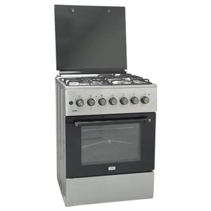 60×60 Standing Cooker MST6231E4SB – 3 Gas Burners + 1 Electric Plate, Electric Oven with Rotisserie