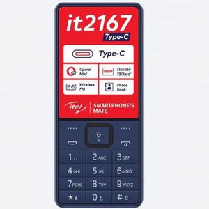 Itel 2167, FM Radio ,1.77"inch display, Bright Torch, 1000 mAh, Dual SIM, Type C - Dark Blue
